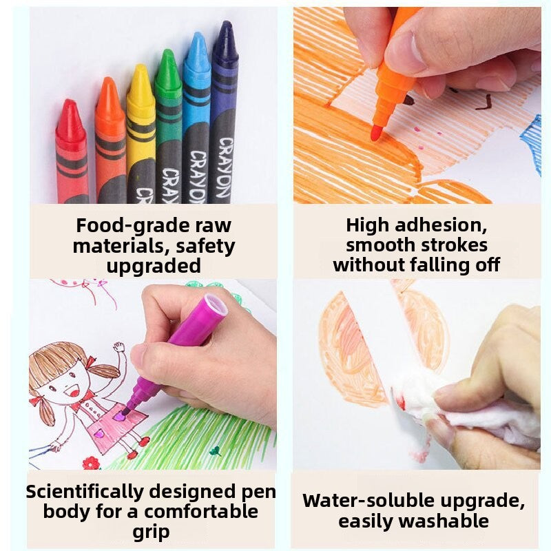 Pink 208-Piece Kids Art Set with Built-in Trifold Easel Drawing and Painting Kit for Students with Watercolor Pens Crayons and Pencils for Aussie Homes