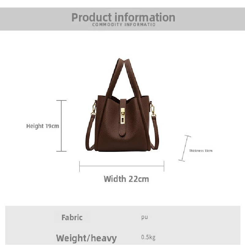 Elephant Grey Retro 2-Piece Women's Bucket Bag Set with Removable Inner Pouch PU Leather Crossbody Handbag and Fashionable Tote for Australian Everyday Use