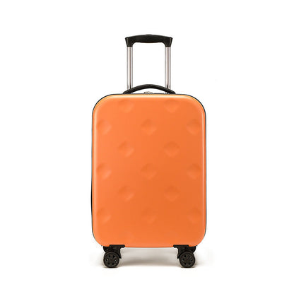 Orange 20 Inch Foldable Carry-on Suitcase with 360 Spinner Wheels and Combination Lock, Lightweight Space Saving Hard Shell Luggage for Australian Travel