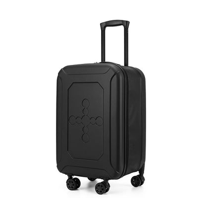 Black 20 Inch Foldable Carry-on Suitcase Ultra Lightweight 2.1kg Hard Shell Luggage with 360 Spinner Wheels and Combination Lock for Australian Travel
