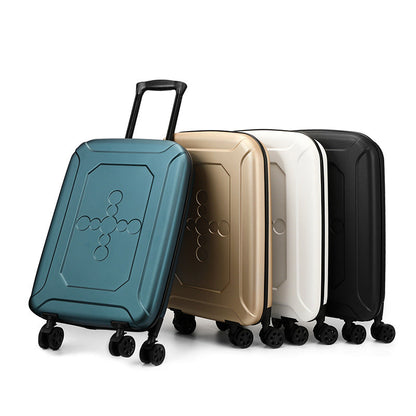 Black 20 Inch Foldable Carry-on Suitcase Ultra Lightweight 2.1kg Hard Shell Luggage with 360 Spinner Wheels and Combination Lock for Australian Travel