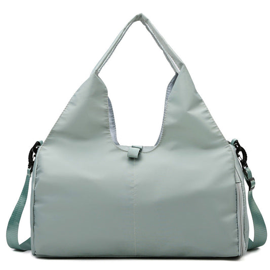 Apple green Women Large Capacity Yoga Gym Bag with Shoe Compartment and Mat Strap Water Resistant Travel Duffel Lightweight Tote for Fitness and Weekend Trips