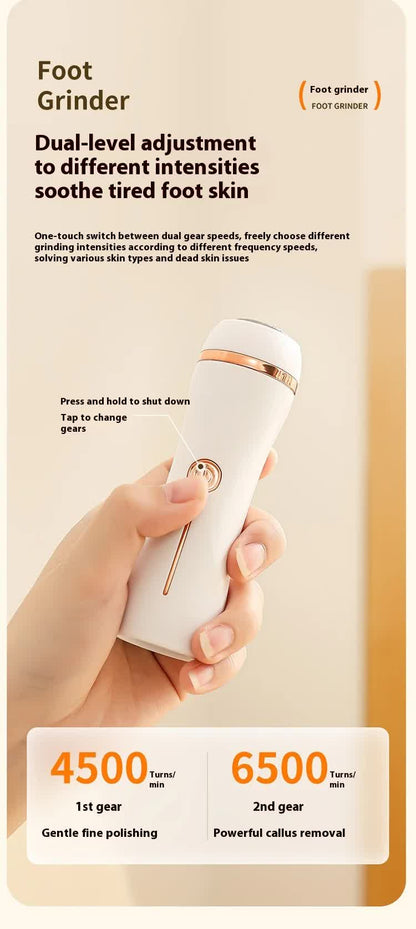 Electric Foot Callus Remover Rechargeable Pedicure Tool with 3 Grinding Heads Portable Dead Skin Exfoliator Peach Pink