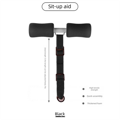 Portable Sit-Up Assistant Bar Door & Bed Anchor Core Trainer Adjustable Ab Workout Equipment Black