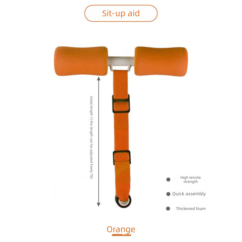 Portable Sit-Up Assistant Bar Door & Bed Anchor Core Trainer Adjustable Ab Workout Equipment Orange
