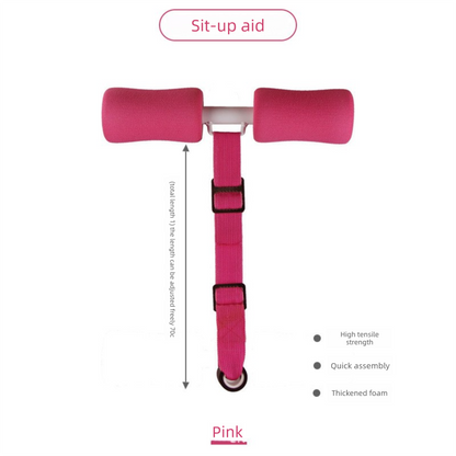 Portable Sit-Up Assistant Bar Door & Bed Anchor Core Trainer Adjustable Ab Workout Equipment Pink