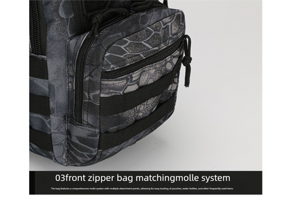 Tactical Sling Bag Men 600D Waterproof Crossbody Backpack MOLLE EDC Shoulder Pack for Hiking Cycling Tan
