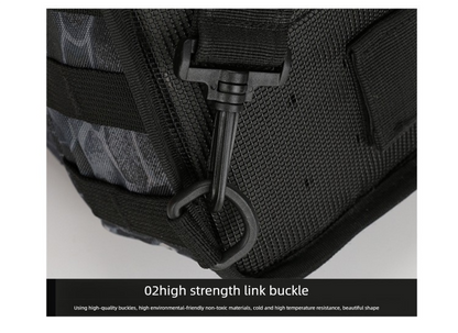 Tactical Sling Bag Black Python Camo 600D Waterproof Crossbody Backpack MOLLE EDC Shoulder Pack for Urban Outdoor