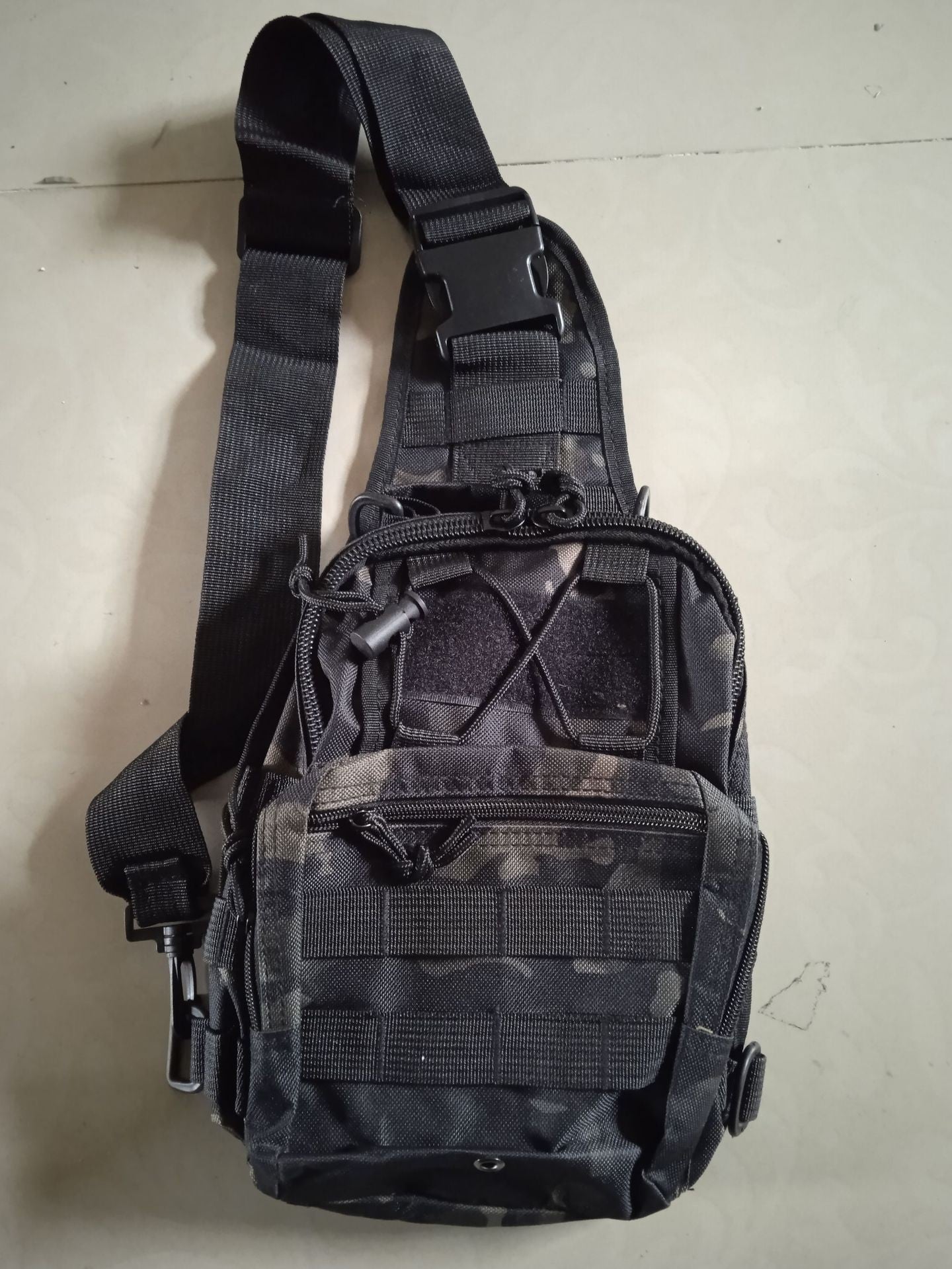 Tactical Sling Bag Multicam Black CP Camo 600D Waterproof Crossbody Backpack MOLLE EDC Shoulder Pack