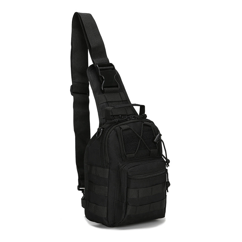 Tactical Sling Bag Classic Black 600D Waterproof Crossbody Backpack MOLLE EDC Shoulder Pack for Urban Hiking