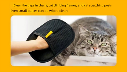 2 PCS Pet Hair Remover Mitt Reusable Static Lint Brush Glove for Cat & Dog Fur Cleaning Furniture Clothes & Bedding