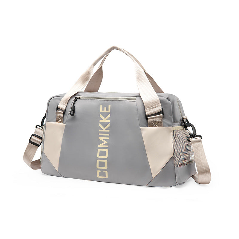 Large Travel Duffle Bag Gym Sports Weekender with Shoe Compartment Wet Pocket Lightweight Carry On Luggage Bag (Grey)