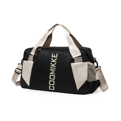 Large Travel Duffle Bag Gym Sports Weekender with Shoe Compartment Wet Pocket Lightweight Carry On Luggage Bag (Black)