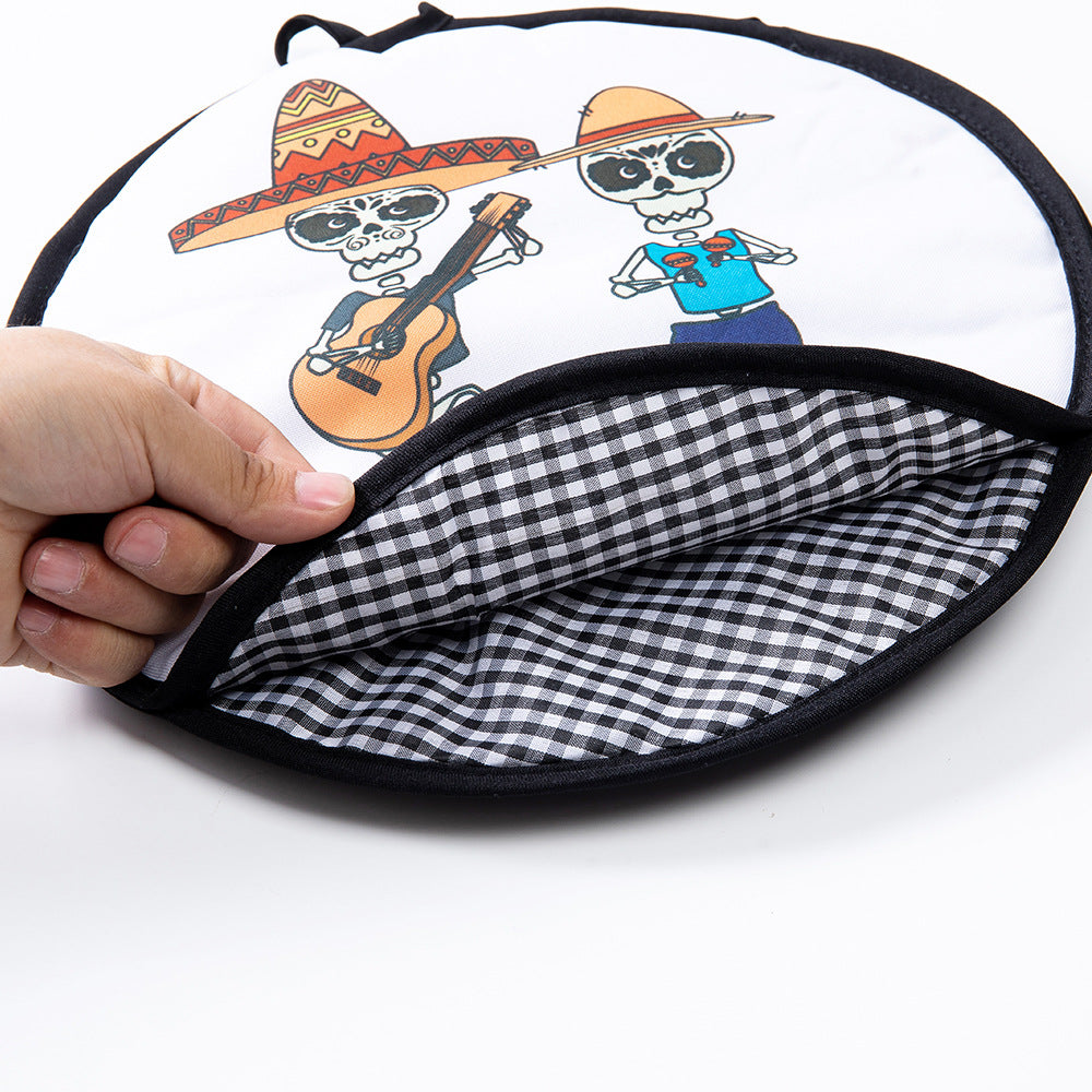 2-Pack 12-Inch Tortilla Warmer Pouch for Soft Tacos, Pancakes & Potatoes (30x30cm, Style 4)