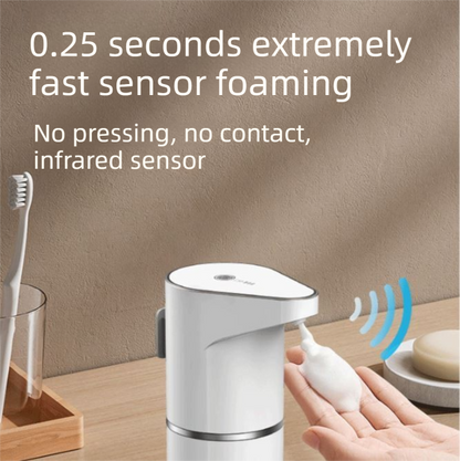S127 Touchless Foam Automatic Induction Pump (350ml) - Wall-Mounted & Countertop Dual Use, Compact Soap Washer for Kitchen & Bathroom