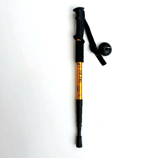 Gold 2-Pack Lightweight Trekking Poles | 4-Section Adjustable 52-110cm Walking Sticks | Anti-Shock High-Strength Aluminum Alloy Hiking Poles