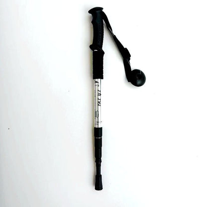 Silver 2-Pack Lightweight Trekking Poles | 4-Section Adjustable 52-110cm Walking Sticks | Anti-Shock High-Strength Aluminum Alloy Hiking Poles