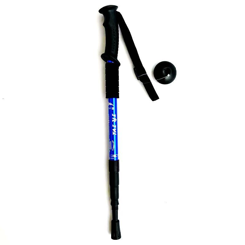 Blue 2-Pack Lightweight Trekking Poles | 4-Section Adjustable 52-110cm Walking Sticks | Anti-Shock High-Strength Aluminum Alloy Hiking Poles