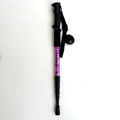 Purple 2-Pack Lightweight Trekking Poles | 4-Section Adjustable 52-110cm Walking Sticks | Anti-Shock High-Strength Aluminum Alloy Hiking Poles