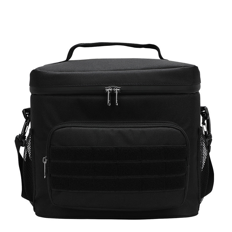 Black Tactical Insulated Camouflage Lunch Bag | Large Capacity Waterproof Oxford Cooler | Portable Thermal Meal Prep Tote for Work and Outdoor