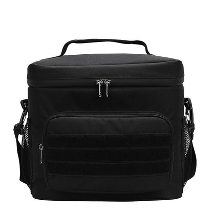 Black Tactical Insulated Camouflage Lunch Bag | Large Capacity Waterproof Oxford Cooler | Portable Thermal Meal Prep Tote for Work and Outdoor