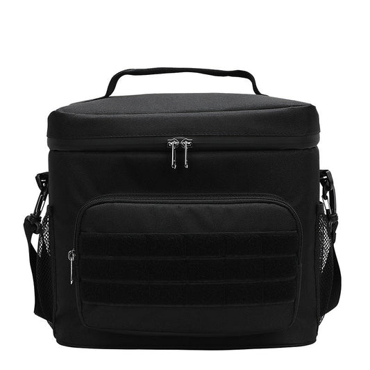 Black Tactical Insulated Camouflage Lunch Bag | Large Capacity Waterproof Oxford Cooler | Portable Thermal Meal Prep Tote for Work and Outdoor