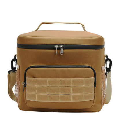 Brown Tactical Insulated Camouflage Lunch Bag | Large Capacity Waterproof Oxford Cooler | Portable Thermal Meal Prep Tote for Work and Outdoor