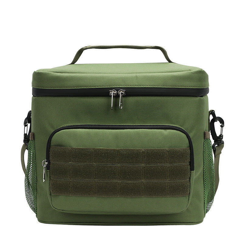 Green Tactical Insulated Camouflage Lunch Bag | Large Capacity Waterproof Oxford Cooler | Portable Thermal Meal Prep Tote for Work and Outdoor
