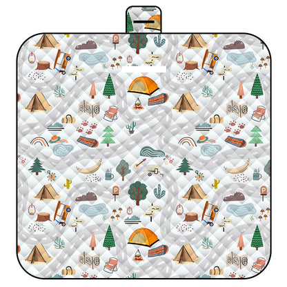 Maze Adventure Thick Waterproof Foldable Picnic Mat - 150x200cm for Camping & Beach