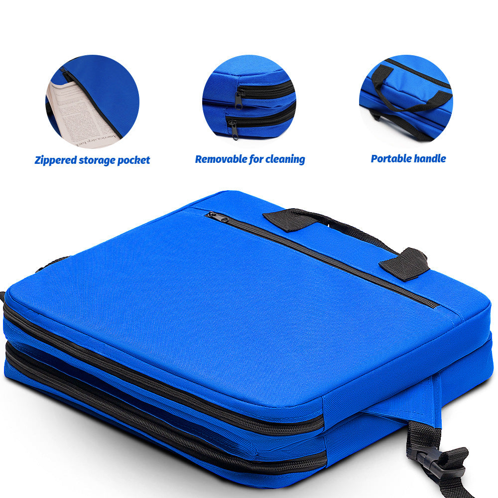 Blue Portable Foldable Outdoor Seat â€“ Multi-Functional Stadium & Boat Chair with Carry Handle
