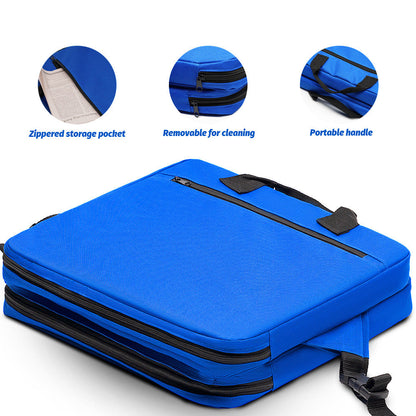 Blue Portable Foldable Outdoor Seat â€“ Multi-Functional Stadium & Boat Chair with Carry Handle