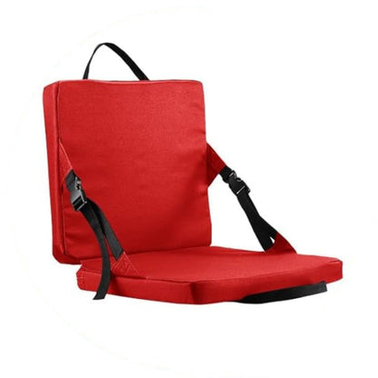 Red Portable Foldable Outdoor Seat â€“ Multi-Functional Stadium & Boat Chair with Carry Handle