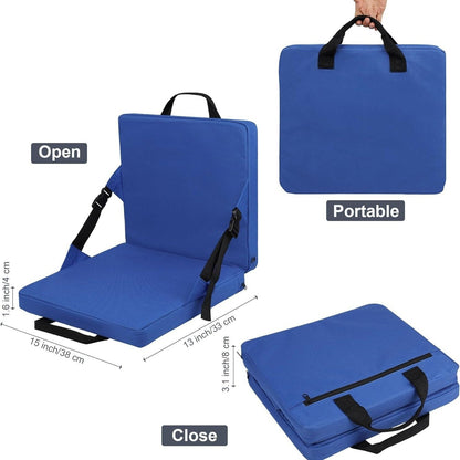 Red Portable Foldable Outdoor Seat â€“ Multi-Functional Stadium & Boat Chair with Carry Handle