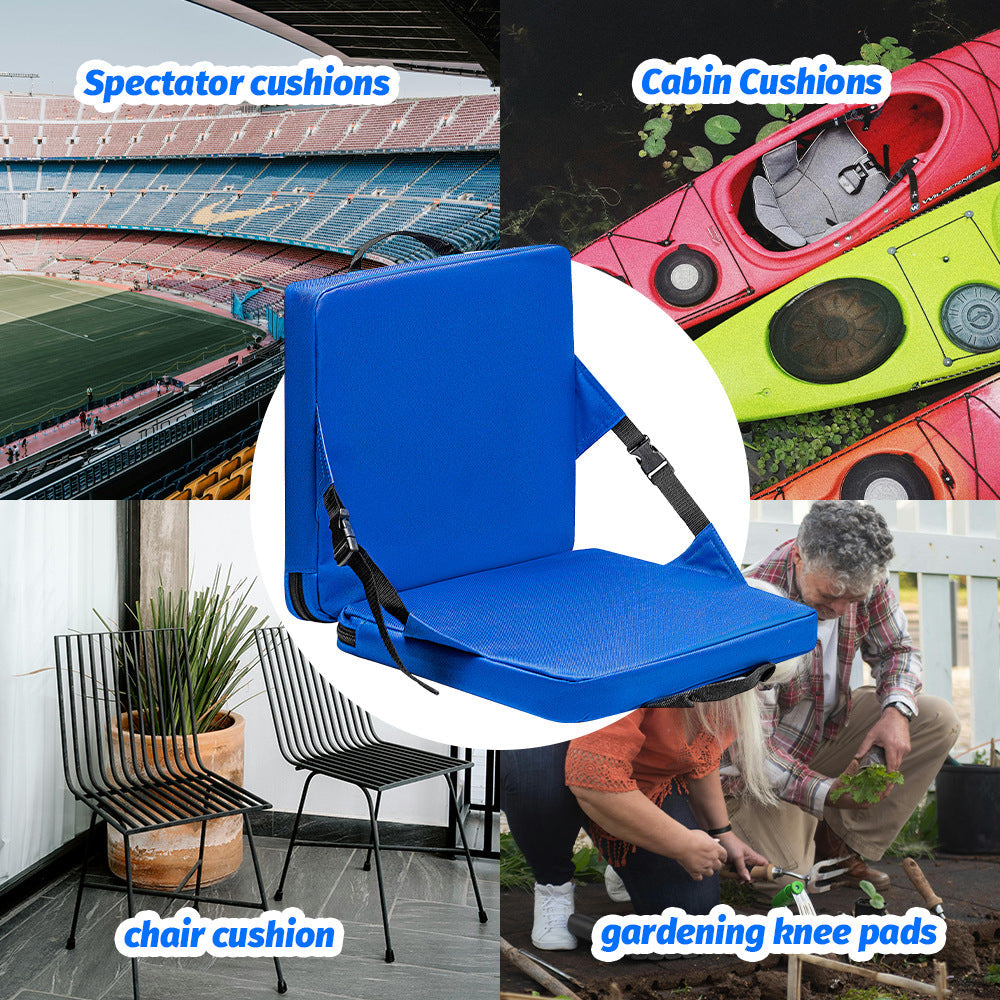Red Portable Foldable Outdoor Seat â€“ Multi-Functional Stadium & Boat Chair with Carry Handle