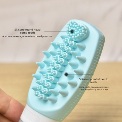 Yellow Travel Silicone Refillable Bottle Set â€“ Multi-Functional Soft-Squeeze Dispenser with Built-in Brush (3-Pack)