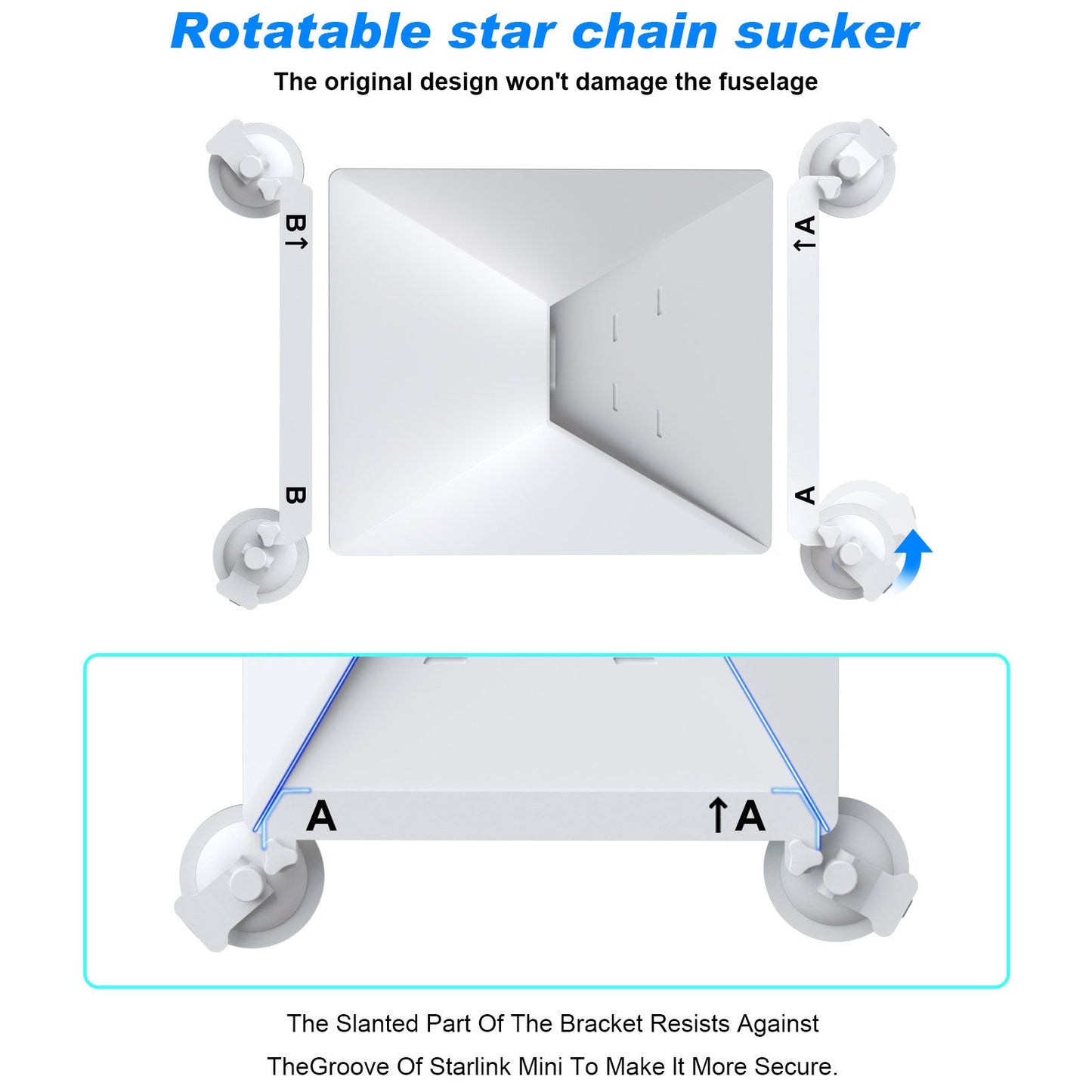 10 Pcs White Heavy-Duty Suction Cup Mount for Starlink Mini - All-Weather Car, RV & Boat Bracket
