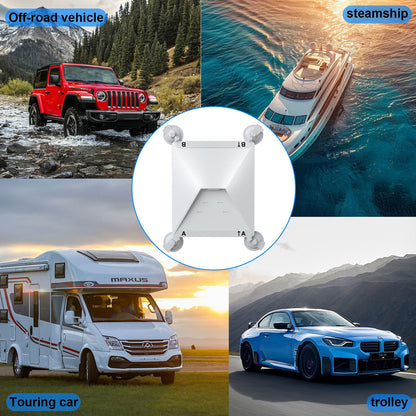 10 Pcs White Heavy-Duty Suction Cup Mount for Starlink Mini - All-Weather Car, RV & Boat Bracket