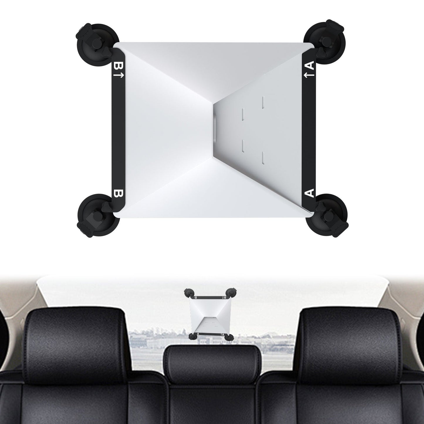10 Pcs Black Heavy-Duty Suction Cup Mount for Starlink Mini - All-Weather Car, RV & Boat Bracket