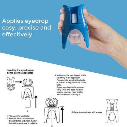 Dark Blue Eye Drop Applicator â€“ Safe & Hygienic Eyedrop Dispenser for Precise Application