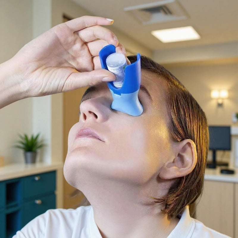 Light Blue Eye Drop Applicator â€“ Safe & Hygienic Eyedrop Dispenser for Precise Application