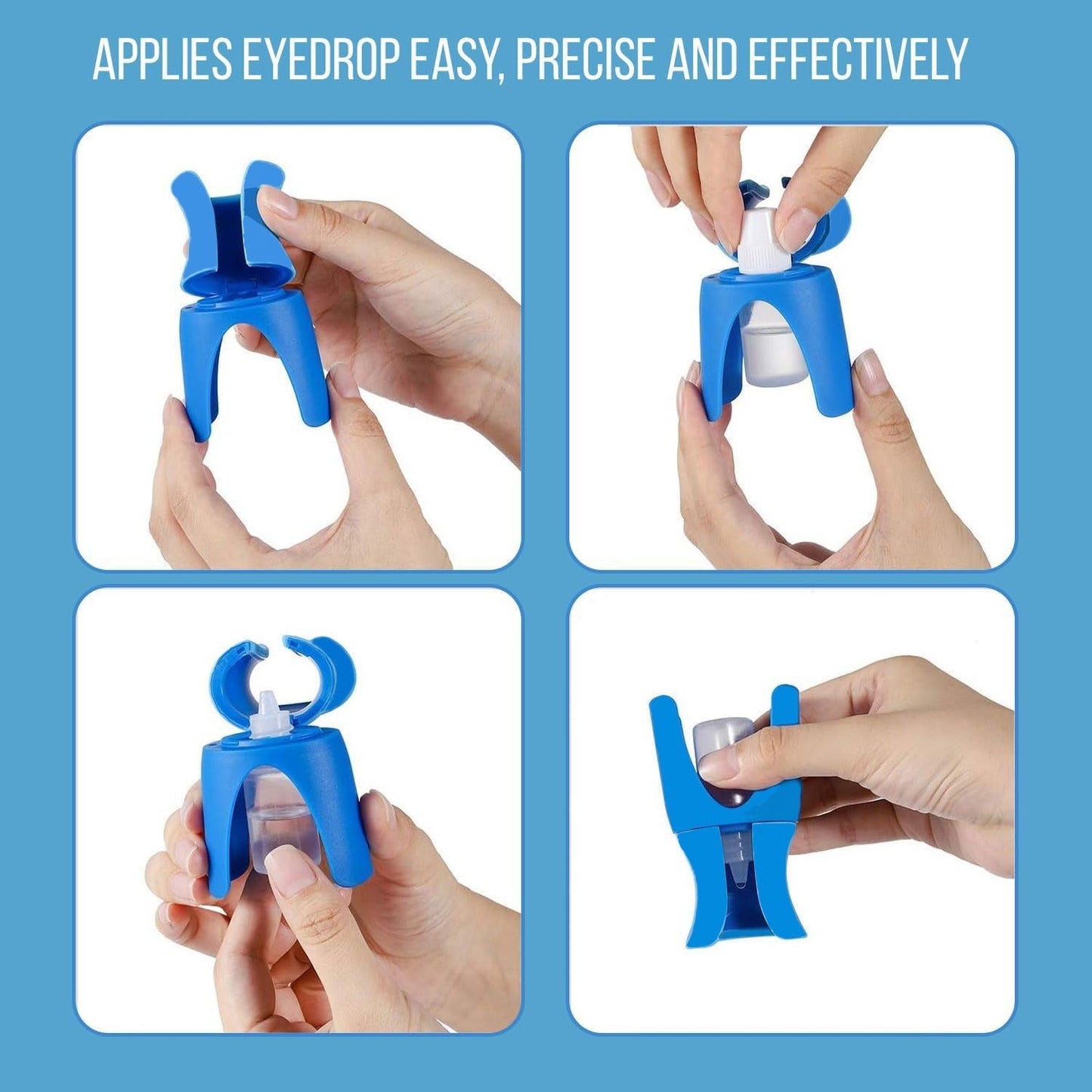 Light Blue Eye Drop Applicator â€“ Safe & Hygienic Eyedrop Dispenser for Precise Application