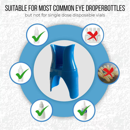 Light Blue and Dark Blue Eye Drop Applicator â€“ Safe & Hygienic Eyedrop Dispenser for Precise Application