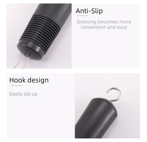Black Dressing Aid Tool â€“ Button & Zipper Assistant for Elderly and People with Limited Mobility