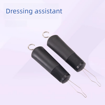 2 Pcs Black Dressing Aid Tool â€“ Button & Zipper Assistant for Elderly and People with Limited Mobility