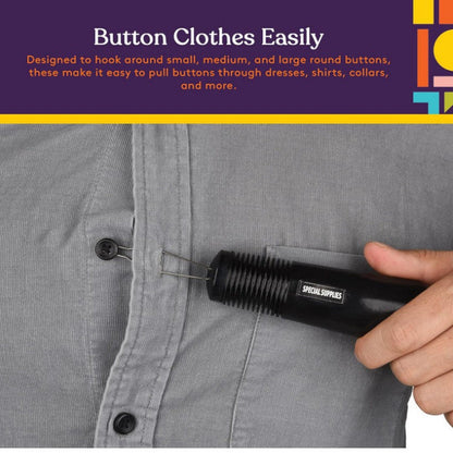 2 Pcs (Black and Grey) Dressing Aid Tool â€“ Button & Zipper Assistant for Elderly and People with Limited Mobility