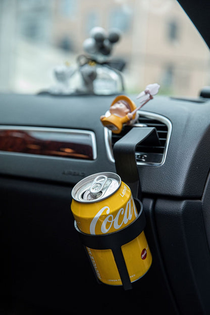 White Car Cup Holder â€“ Universal Vehicle Drink Organizer, Portable Beverage Rack (Set of 4)