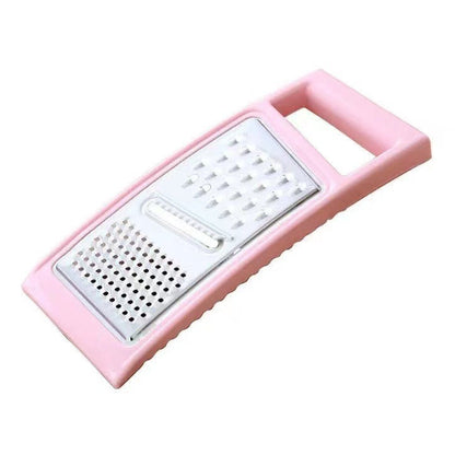 2 Pcs Pink Multi-Functional Vegetable Slicer â€“ Stainless Steel Grater for Shredding, Slicing & Dicing