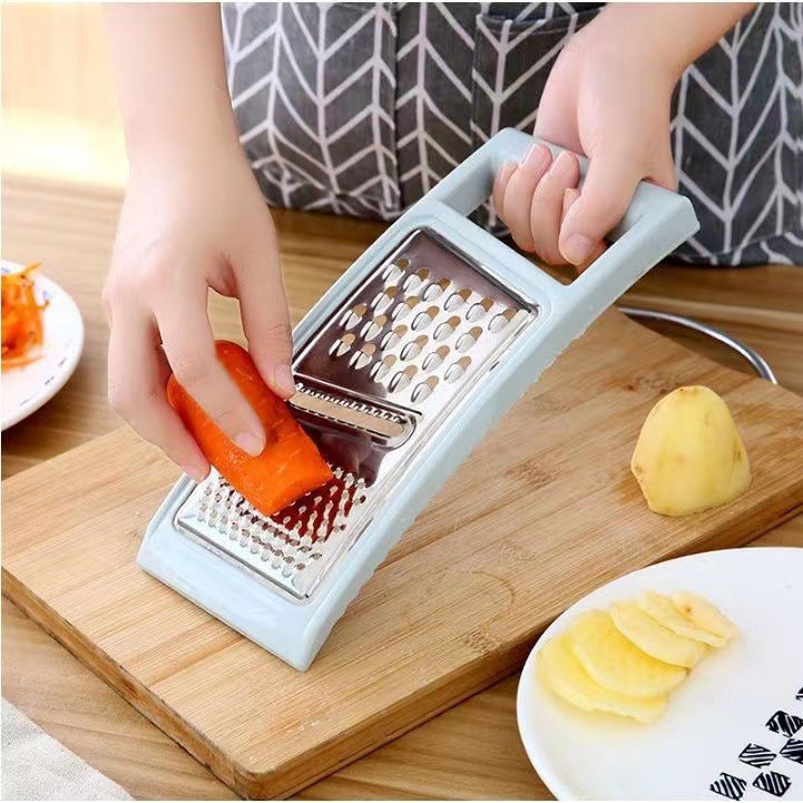 2 Pcs Pink Multi-Functional Vegetable Slicer â€“ Stainless Steel Grater for Shredding, Slicing & Dicing