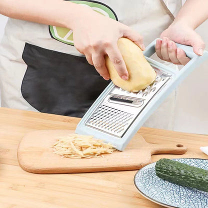 2 Pcs Pink Multi-Functional Vegetable Slicer â€“ Stainless Steel Grater for Shredding, Slicing & Dicing