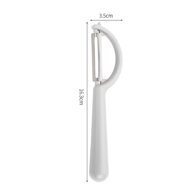 2 Pcs White Multi-Functional Vegetable & Fruit Peeler â€“ Stainless Steel Blade with Ergonomic PP Handle (60g)